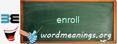 WordMeaning blackboard for enroll